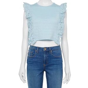 Kohls light blue crop top